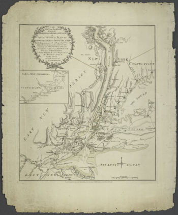 1776-08-27 Map of the seat of action between the British and American forces